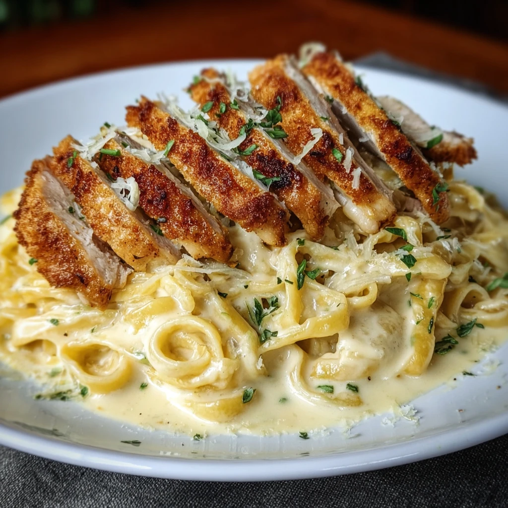 Crispy Chicken Alfredo Pasta Steps Creamy Comfort