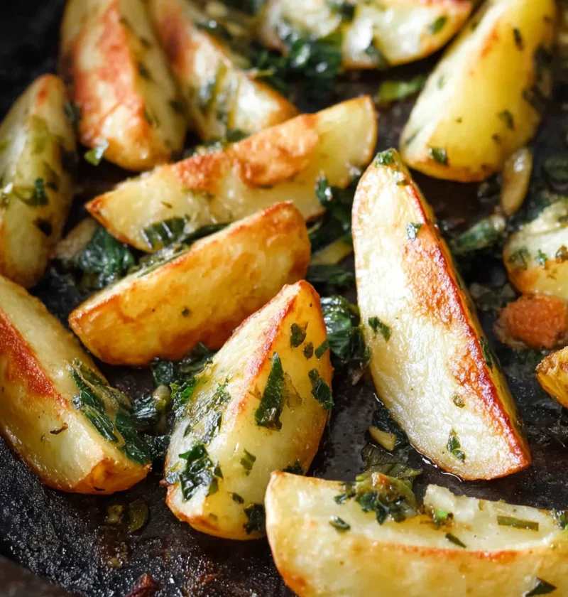 Crispy Roasted Lemon Potatoes Wild Garlic