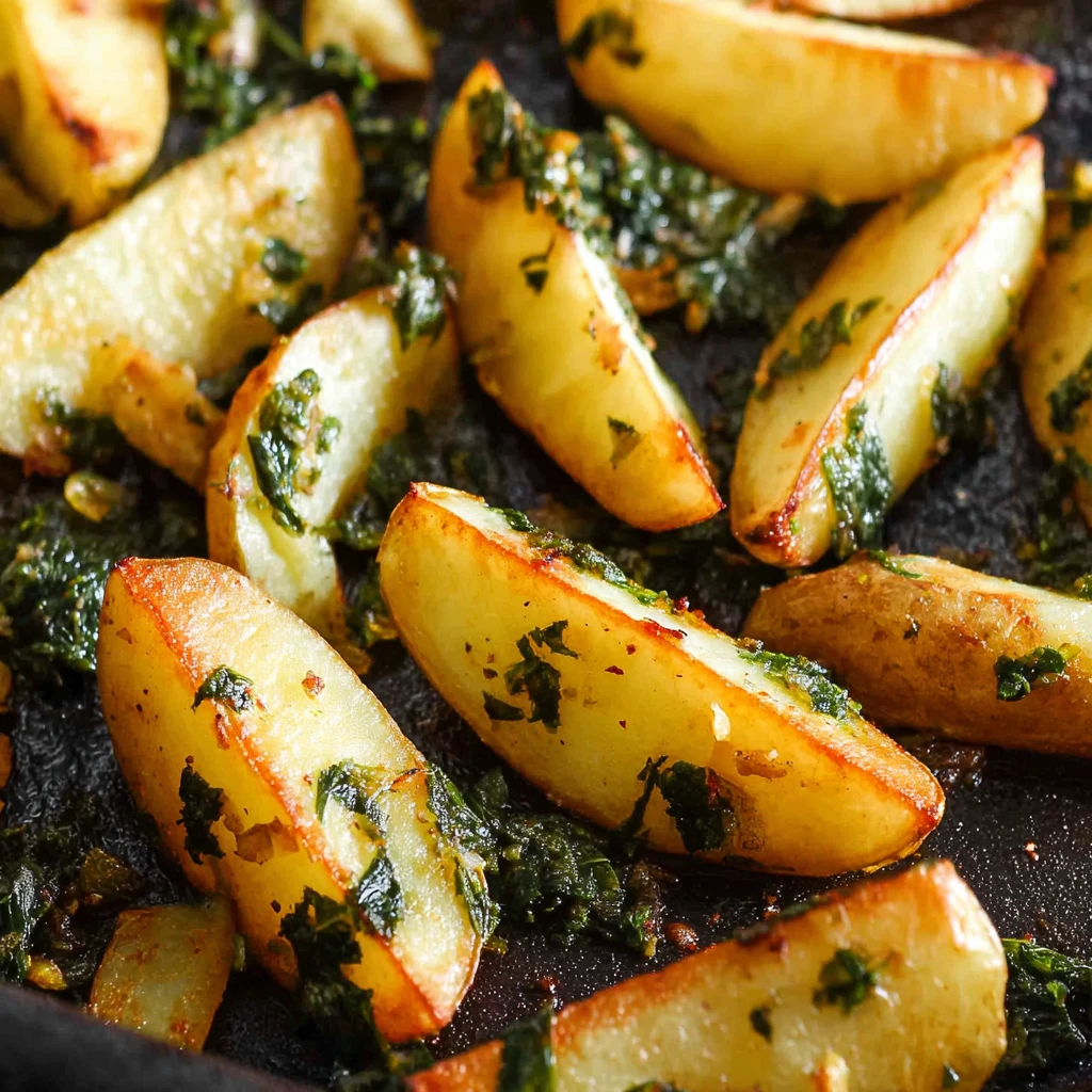 Crispy Roasted Lemon Potatoes Wild Garlic