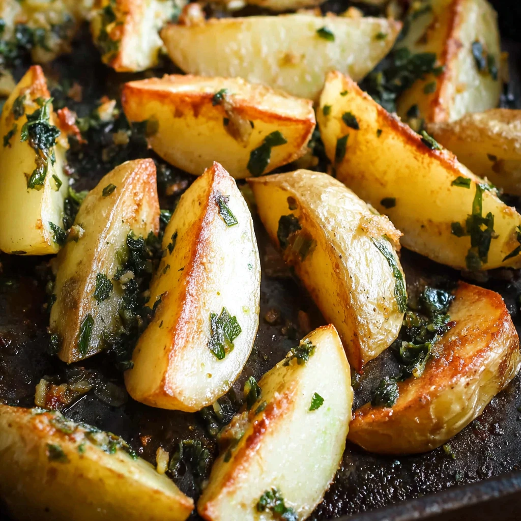 Crispy Roasted Lemon Potatoes Wild Garlic