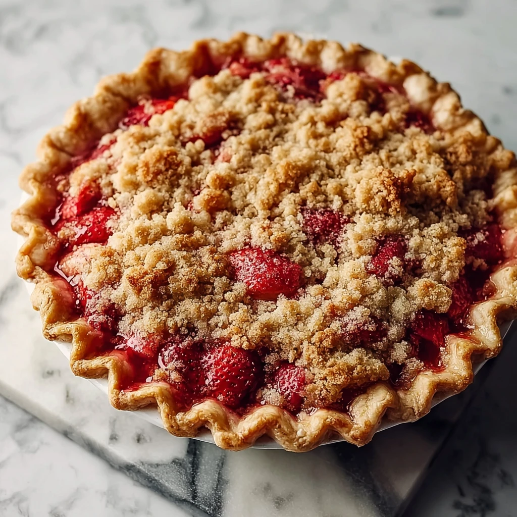 Delicious Strawberry Rhubarb Crumb Pie Classic Spring Dessert