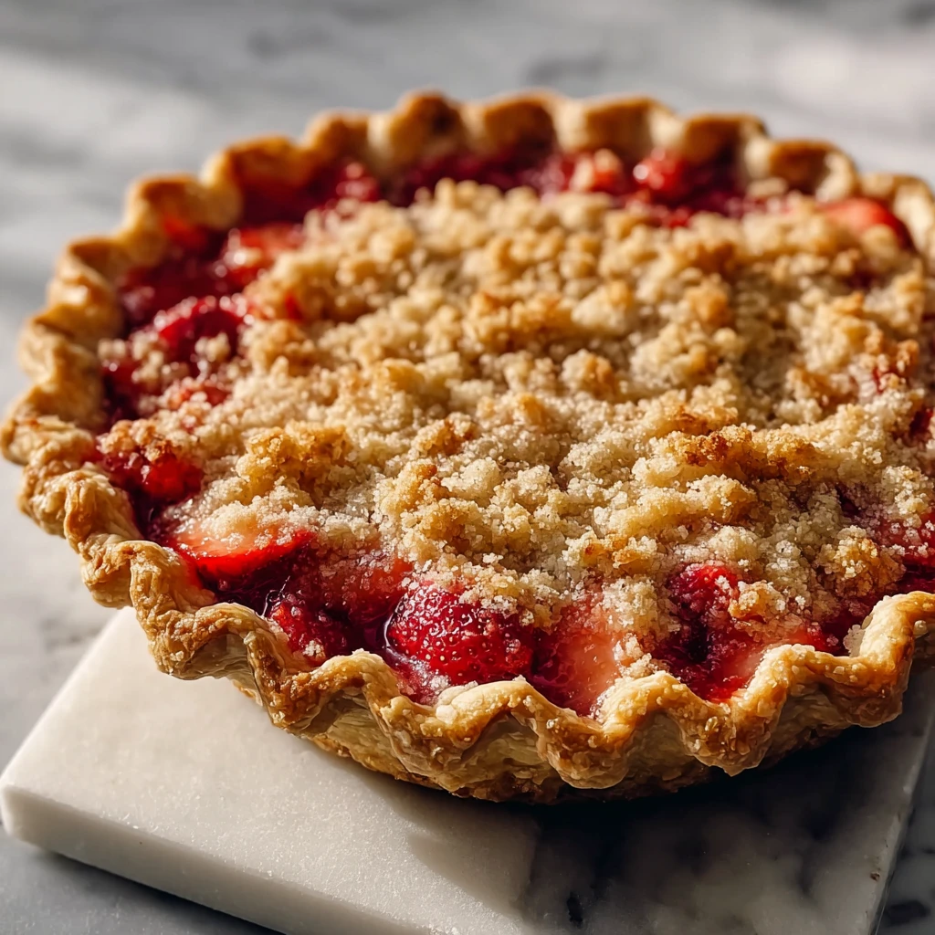 Delicious Strawberry Rhubarb Crumb Pie Classic Spring Dessert