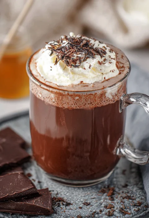 Earl Grey Hot Chocolate Honey Vanilla Whipped Cream