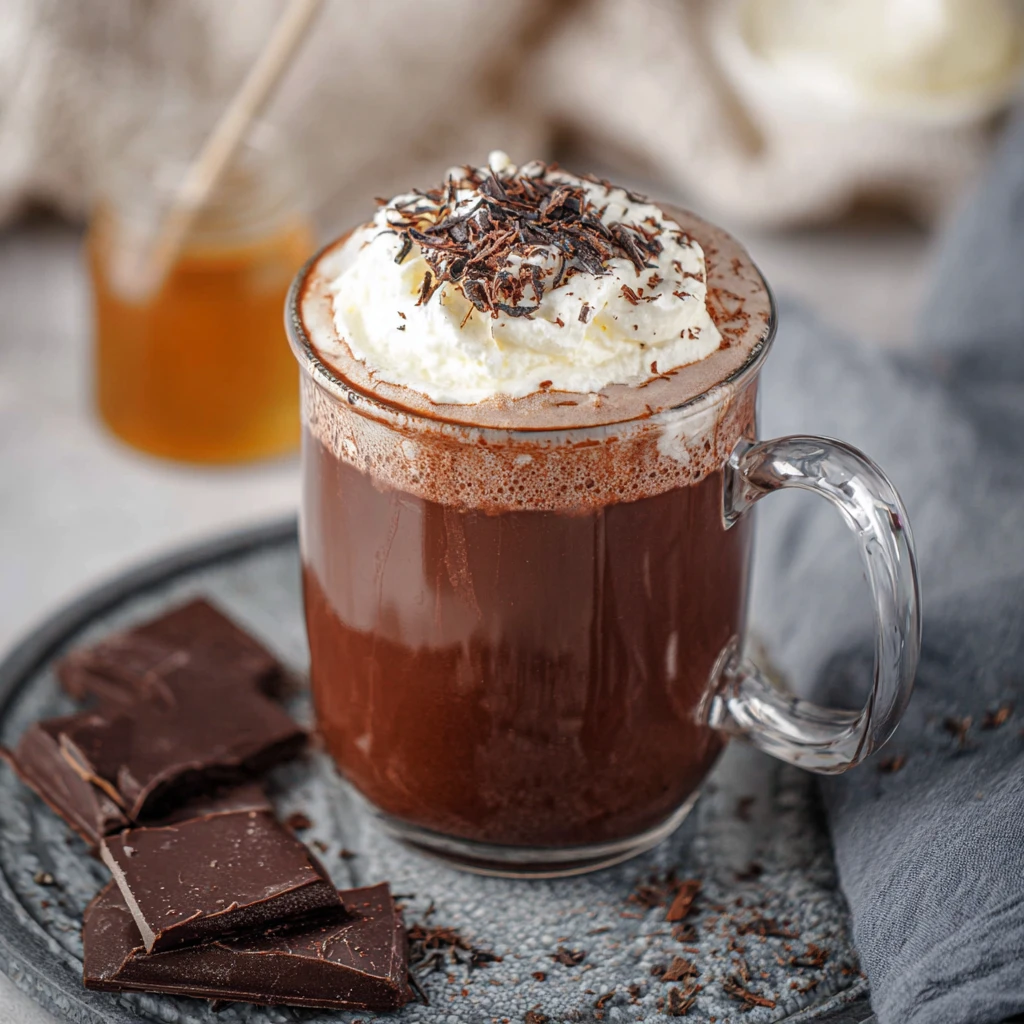Earl Grey Hot Chocolate (with Honey Vanilla Whipped Cream)