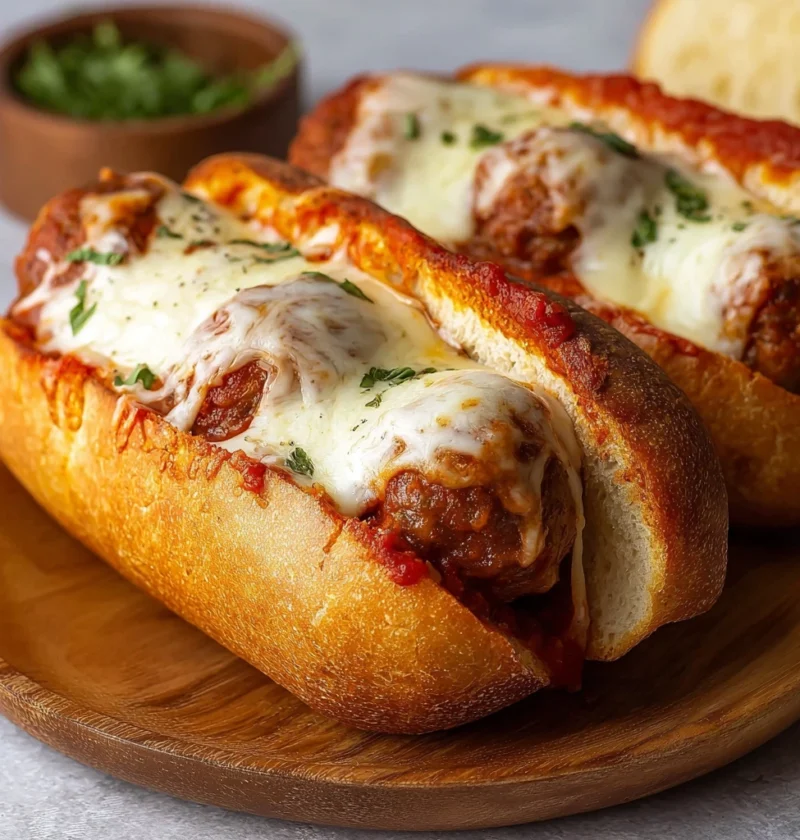 Cheesy Meatball Subs Recipe