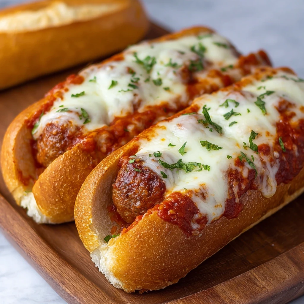 Cheesy Meatball Subs Recipe