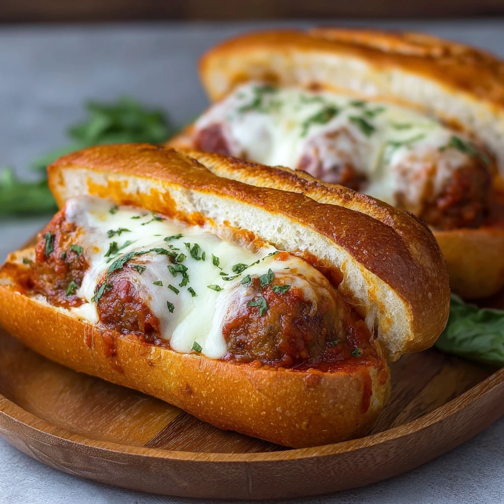 Cheesy Meatball Subs Recipe