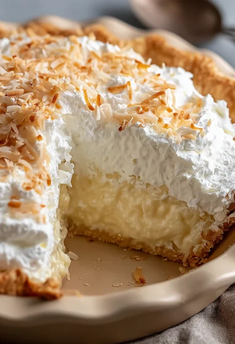 Coconut Cream Pie Nobake Homemade Classic