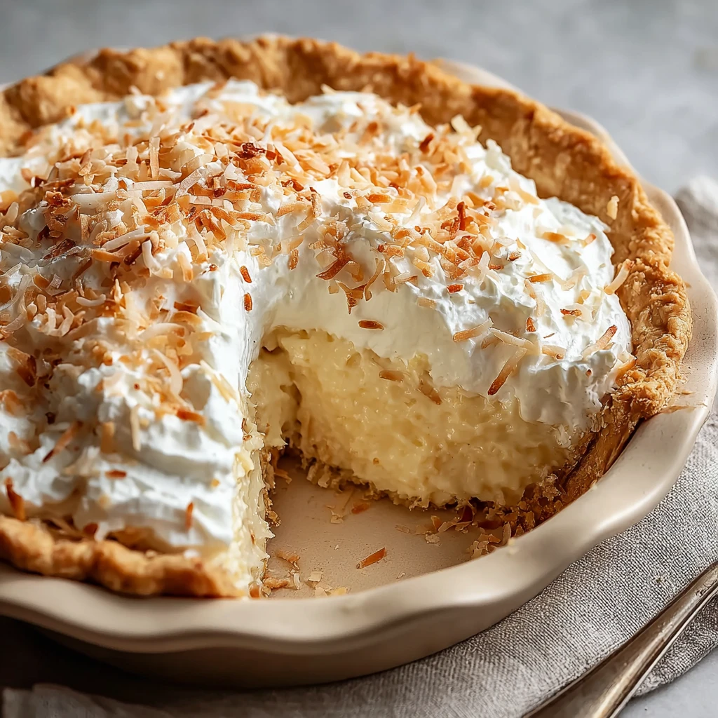 Coconut Cream Pie Nobake Homemade Classic