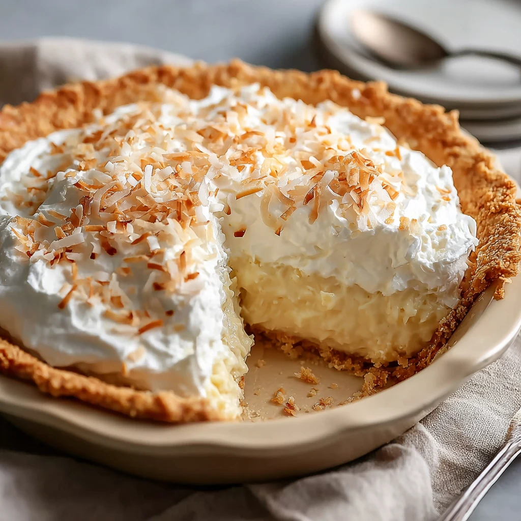 Coconut Cream Pie Nobake Homemade Classic