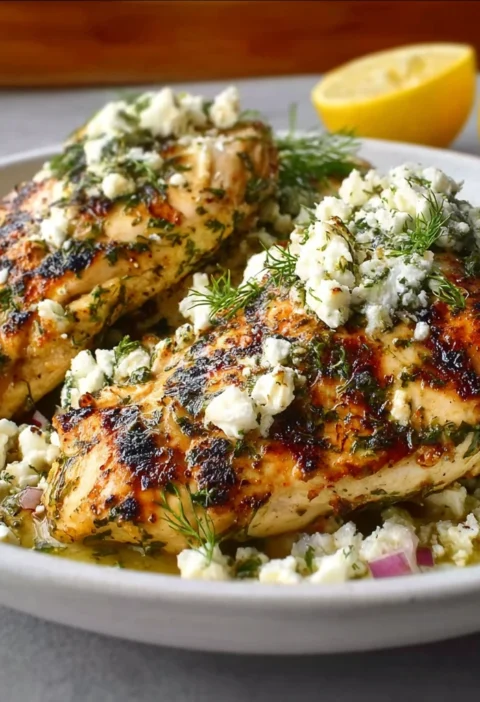 Greek Chicken Lemon Feta Bright Taste Mediterranean