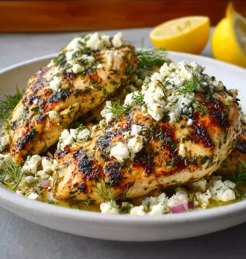 Greek Chicken Lemon Feta Bright Taste Mediterranean