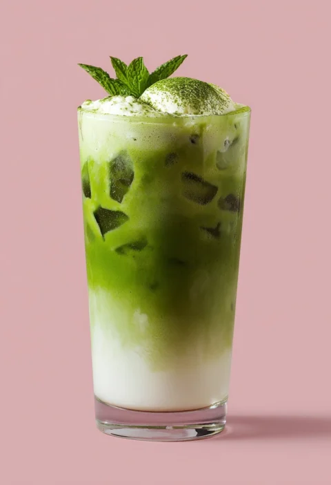 Iced Matcha Latte Vanilla Ice Cream