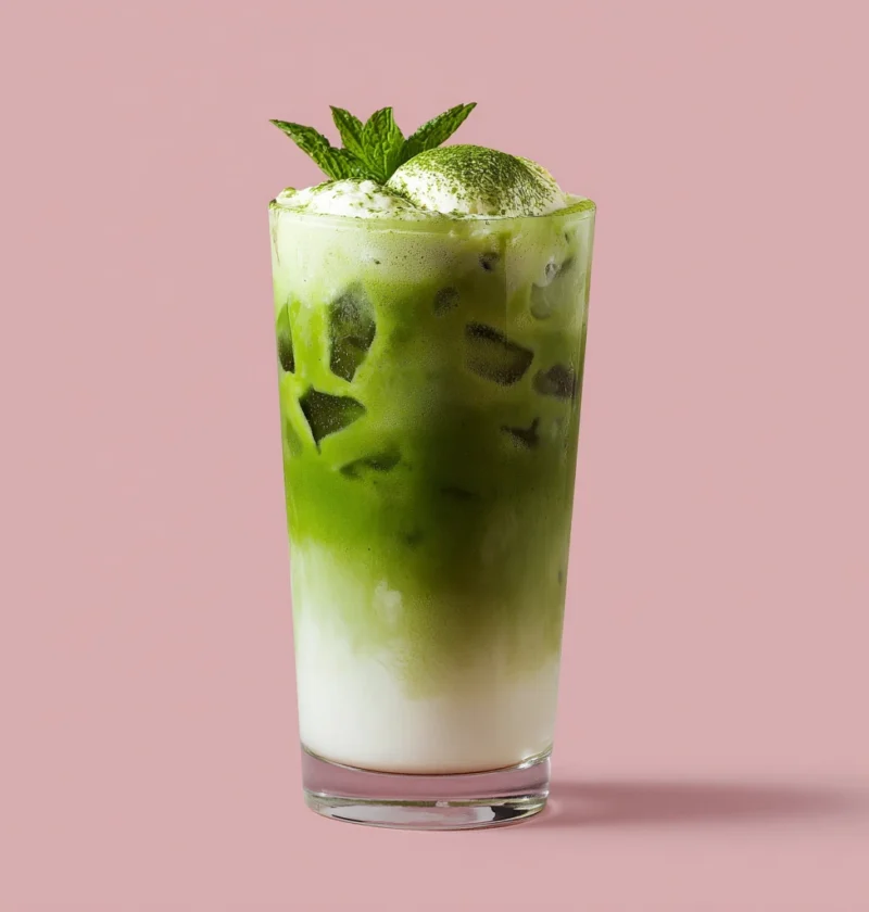 Iced Matcha Latte Vanilla Ice Cream