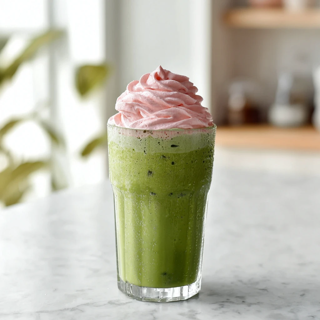 Iced Matcha Latte Strawberry Cold Foam