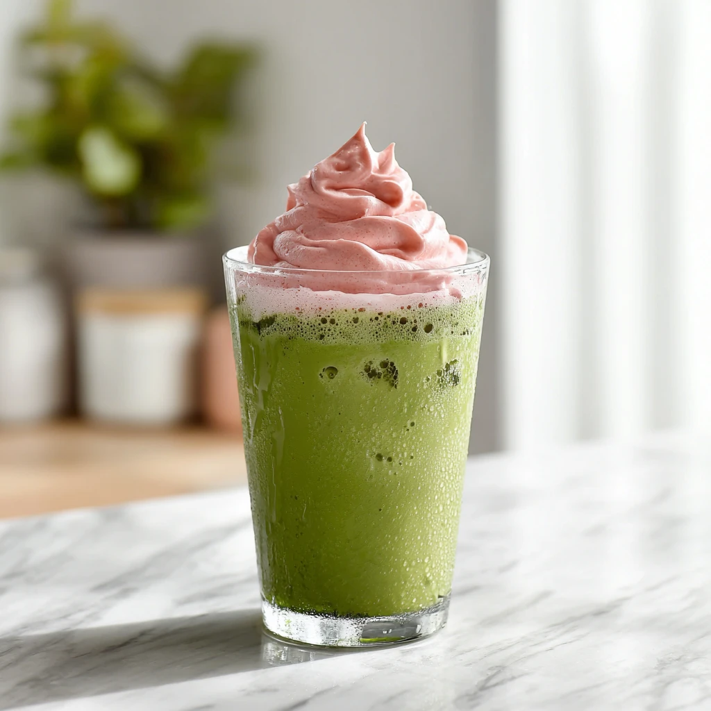 Iced Matcha Latte Strawberry Cold Foam