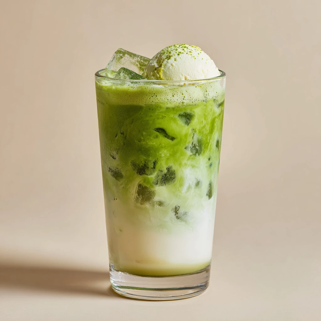 Iced Matcha Latte Vanilla Ice Cream