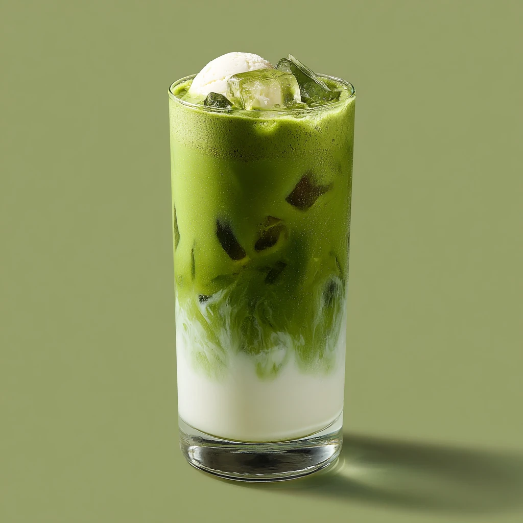 Iced Matcha Latte Vanilla Ice Cream