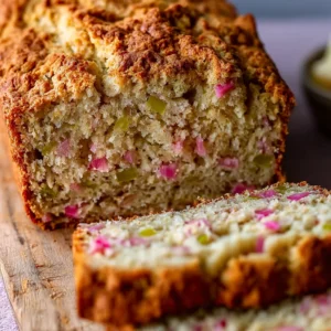 Irresistible Buttermilk Rhubarb Bread (Moist Tangy Spring Loaf)