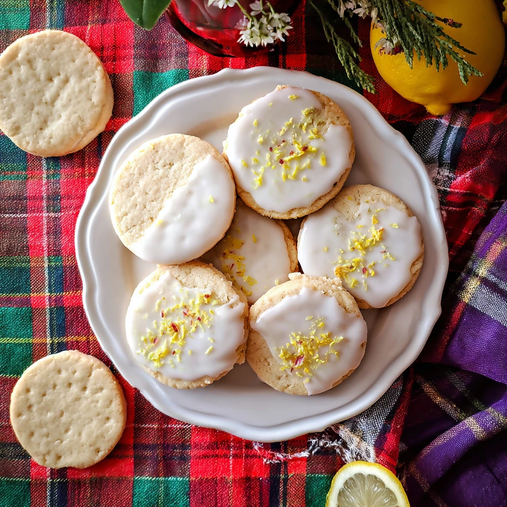 Lemon and White Chocolate Shortbread Cookies