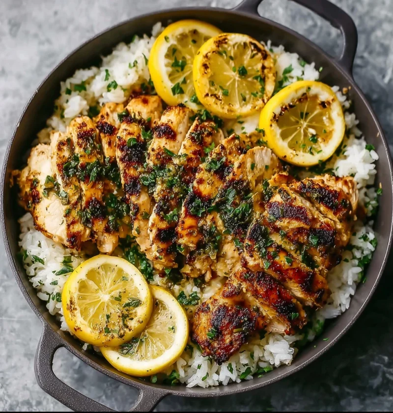 Lemon Garlic Chicken Meal Prep Bowls
