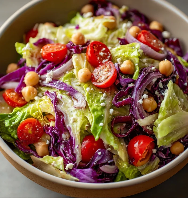 Mediterranean Cabbage Salad Chickpeas