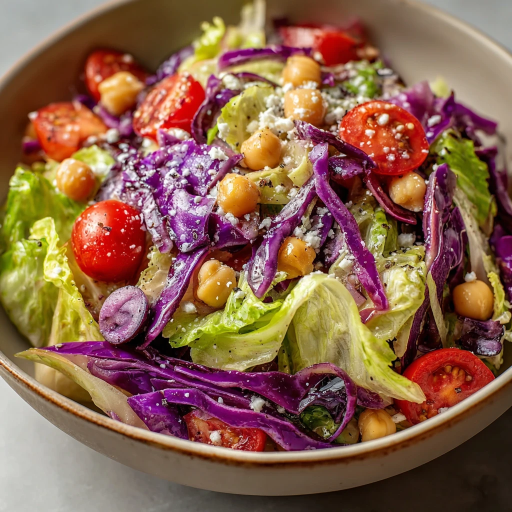 Mediterranean Cabbage Salad Chickpeas