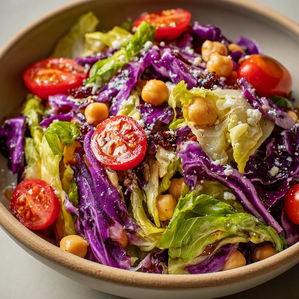 Mediterranean Cabbage Salad Chickpeas