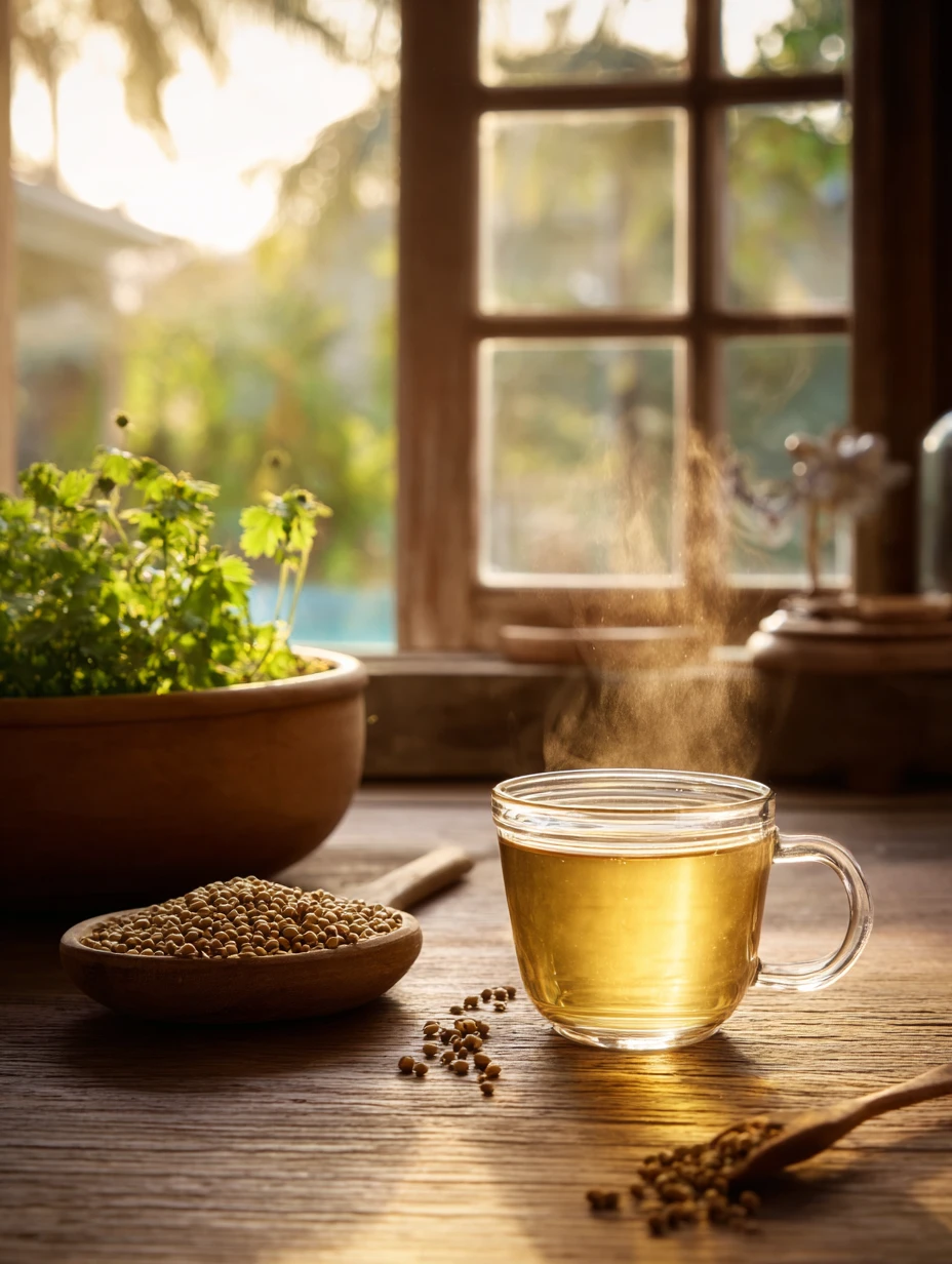 Natural Coriander Drink Healthy Thyroid Gland Stimulation