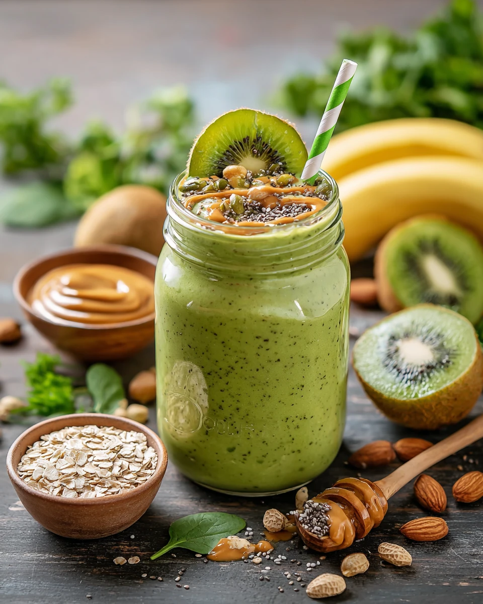 Nutritious Creamy Avocado Honey-Nut Smoothie