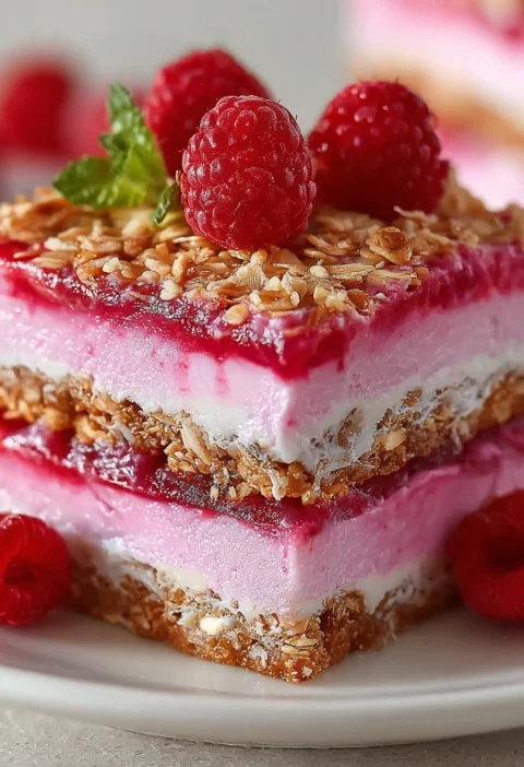 Raspberry Pretzel Dessert Bars Salty Sweet Jello Cheesecake