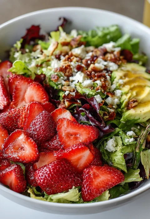Strawberry Crunch Salad Champagne Vinaigrette