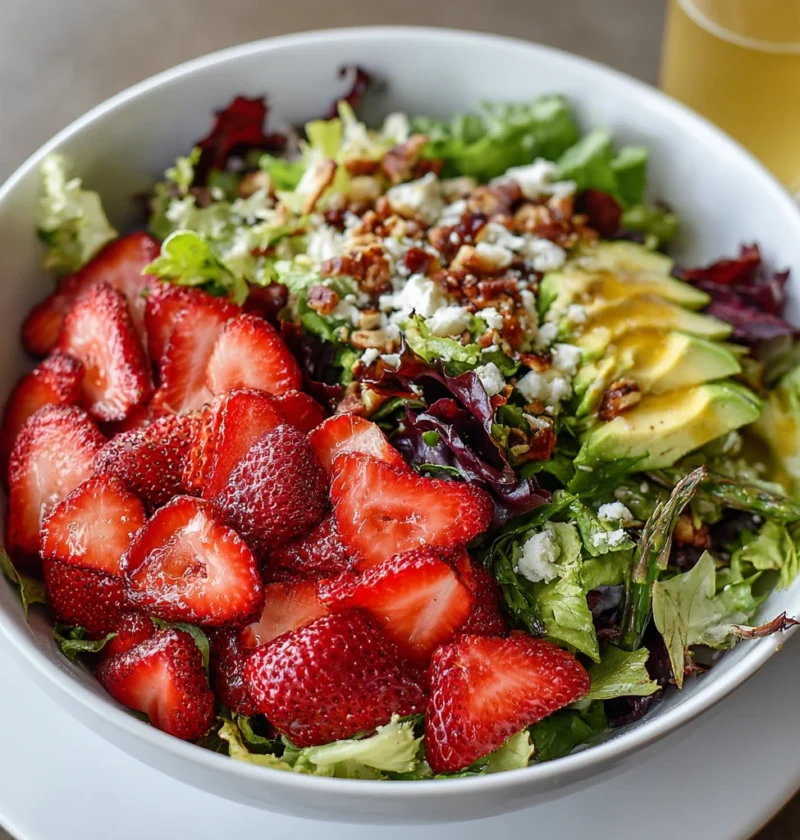Strawberry Crunch Salad Champagne Vinaigrette