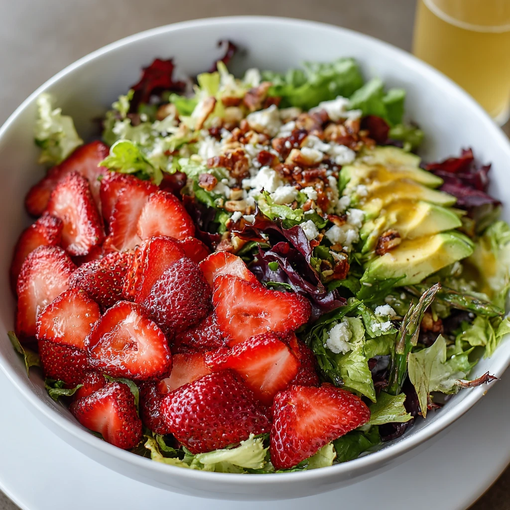 Strawberry Crunch Salad with Champagne Vinaigrette