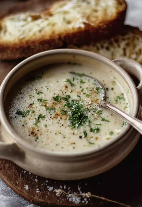 Traditional Country French Garlic Soup