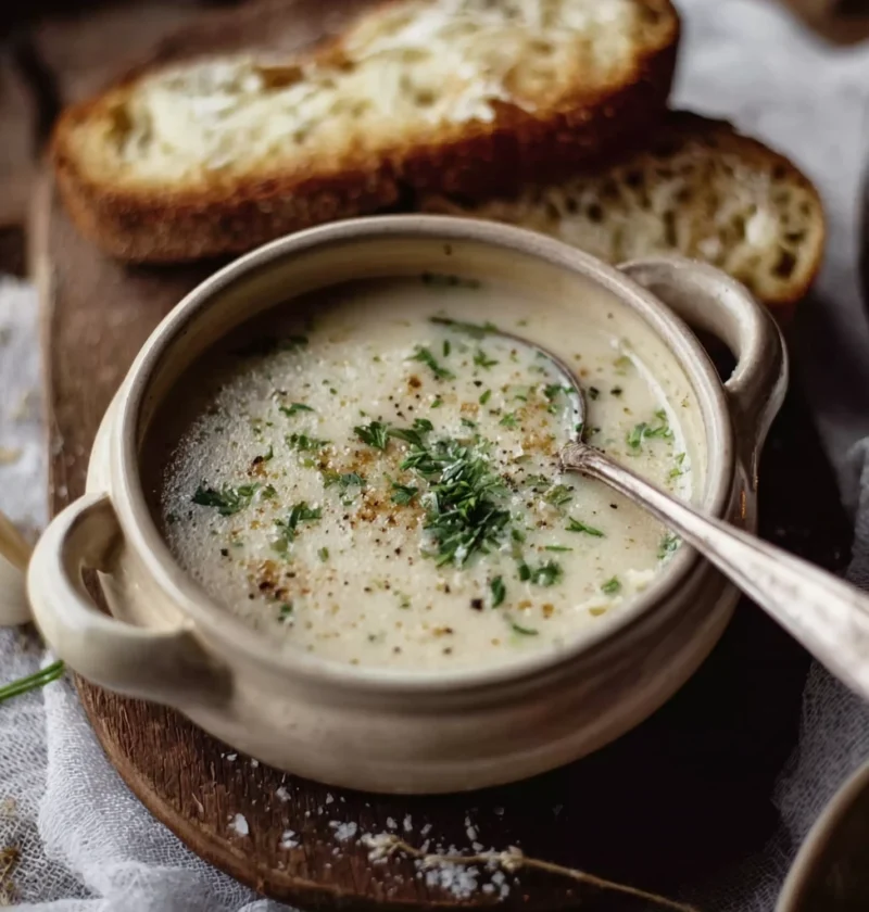 Traditional Country French Garlic Soup
