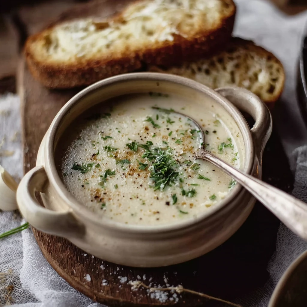 Traditional Country French Garlic Soup