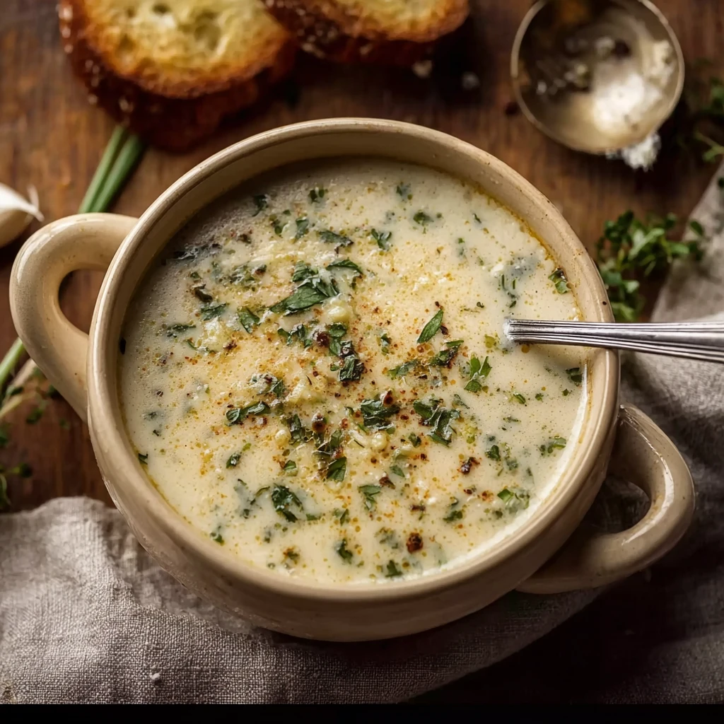 Traditional Country French Garlic Soup