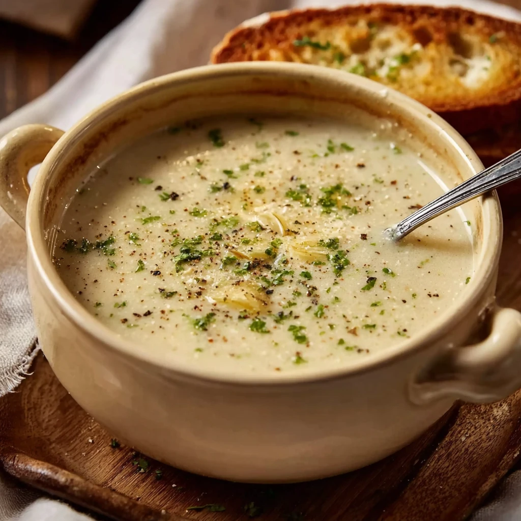 Traditional Country French Garlic Soup