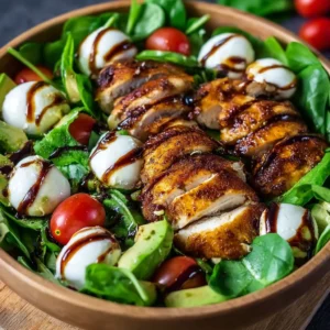 Baked Chicken Mozzarella Salad – Balsamic Dinner Salad