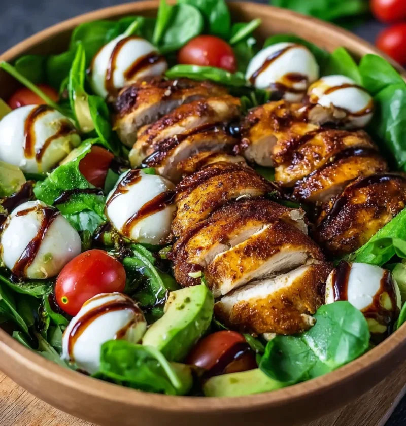 Baked Chicken Mozzarella Salad Balsamic Dinner