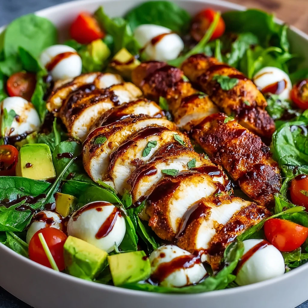 Baked Chicken Mozzarella Salad Balsamic Dinner