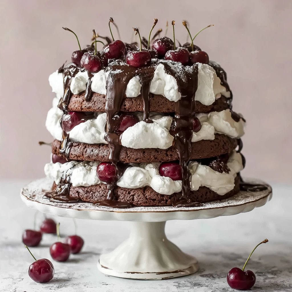 Chocolate & Cherry Meringue Stack Cake: A Gluten-Free Treat