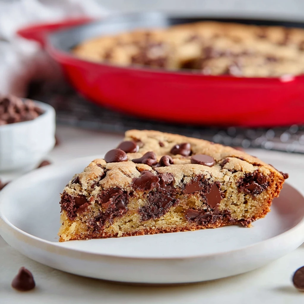 Chocolate Chip Sourdough Skillet Cookie (Easy Discard Recipe)