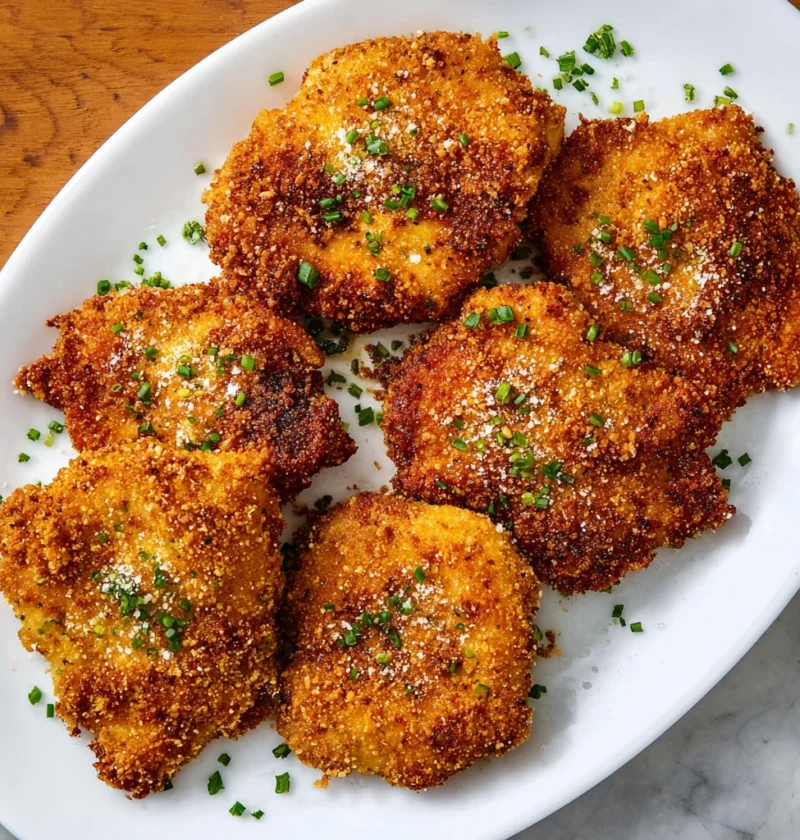 Crispy Air Fryer Breaded Chicken Thighs