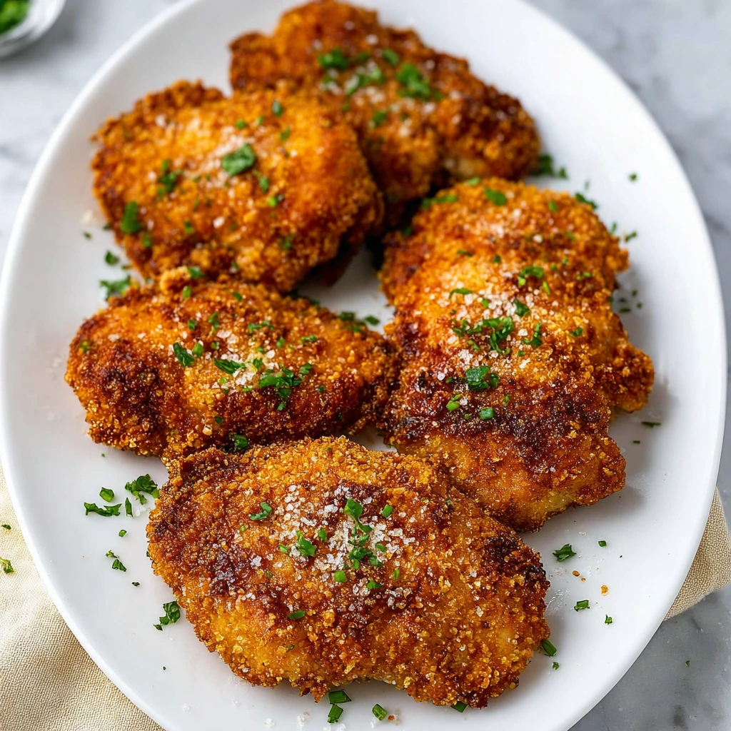 Crispy Air Fryer Breaded Chicken Thighs