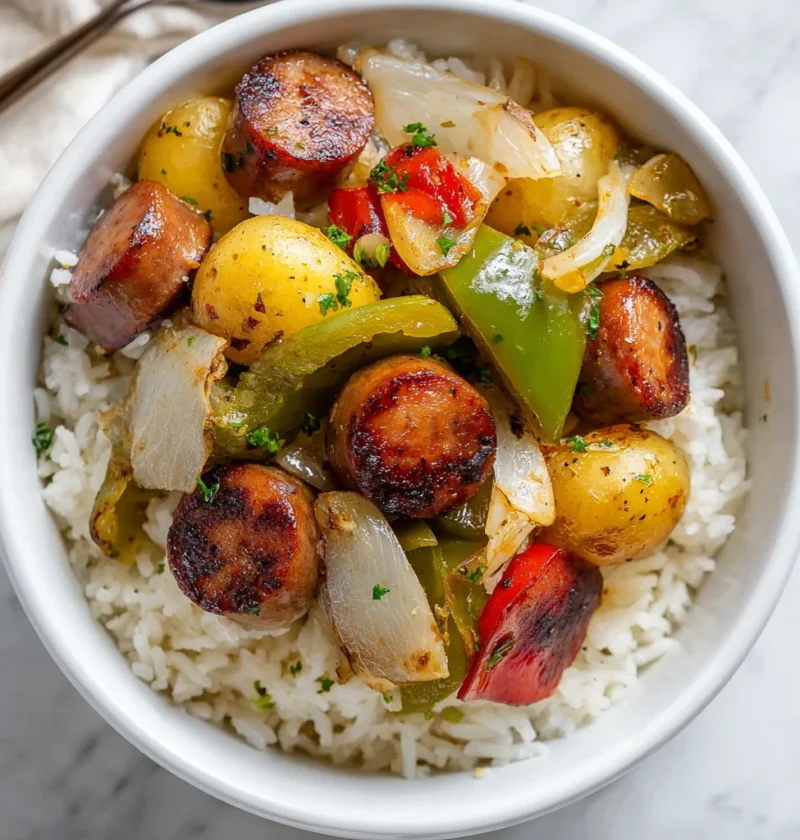 Air Fryer Sausage Potatoes