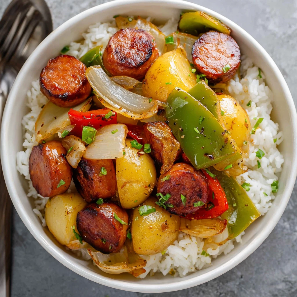 Air Fryer Sausage Potatoes