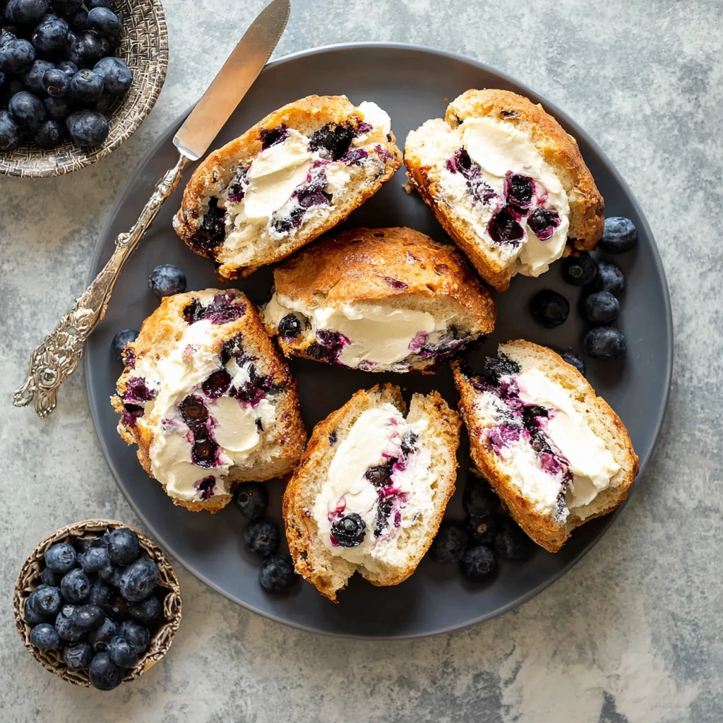 Healthy Blueberry Bagels Protein Breakfast