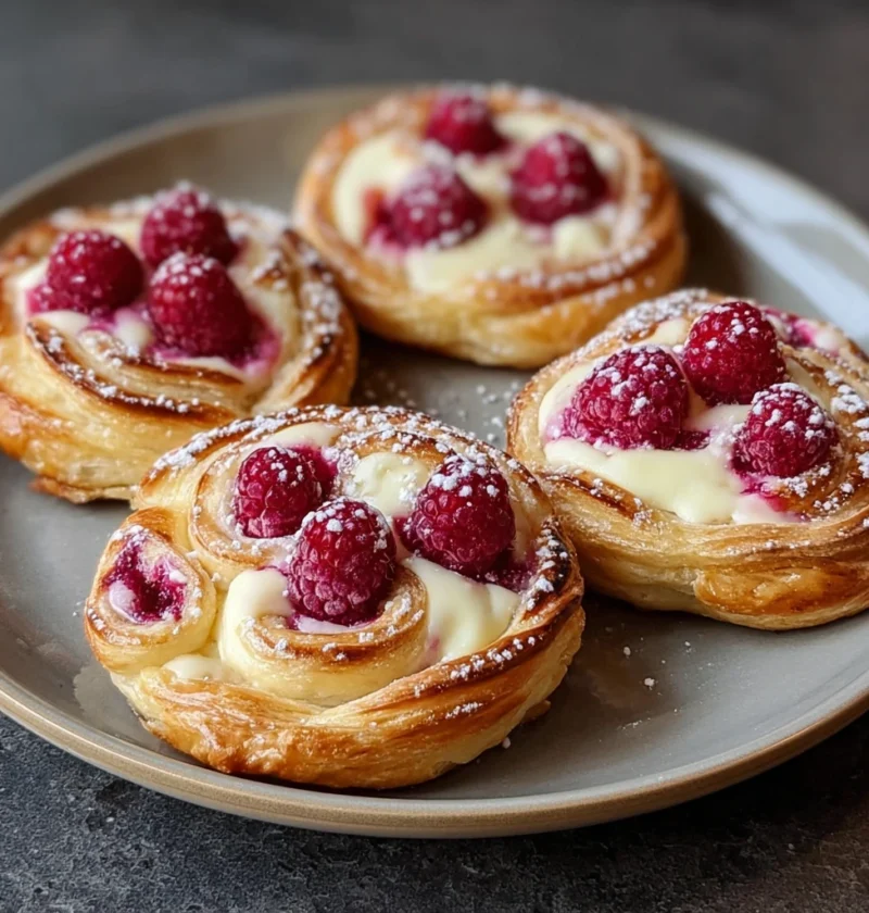 Indulge Sourdough Discard Raspberry Cream Cheese Danishes Today